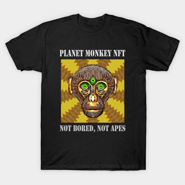 Planet Monkey Animals Not Bored Apes T-Shirt by PlanetMonkey